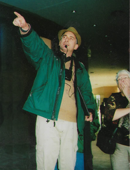 Jared on tour at the WTC in 2010 pointing